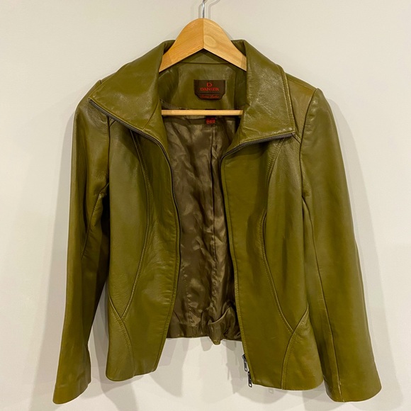 Danier Jackets & Blazers - Danier Genuine Leather Army Green Jacket